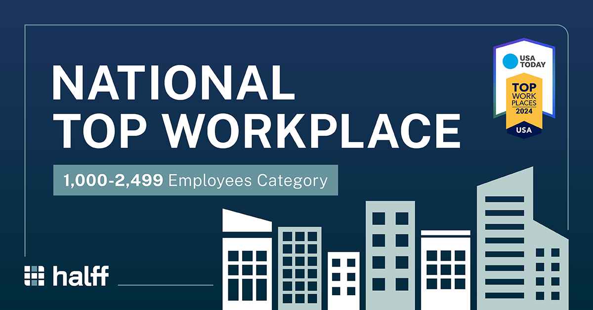 Halff Top Workplaces national award 2024 graphic